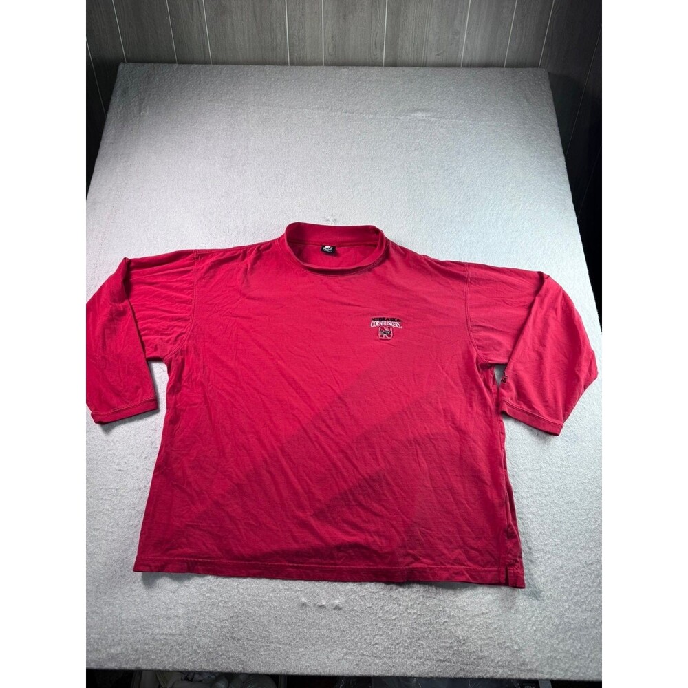 Vintage Starter Nebraska Cornhuskers Mock Neck Long Sleeve T-Shirt Red 2XL